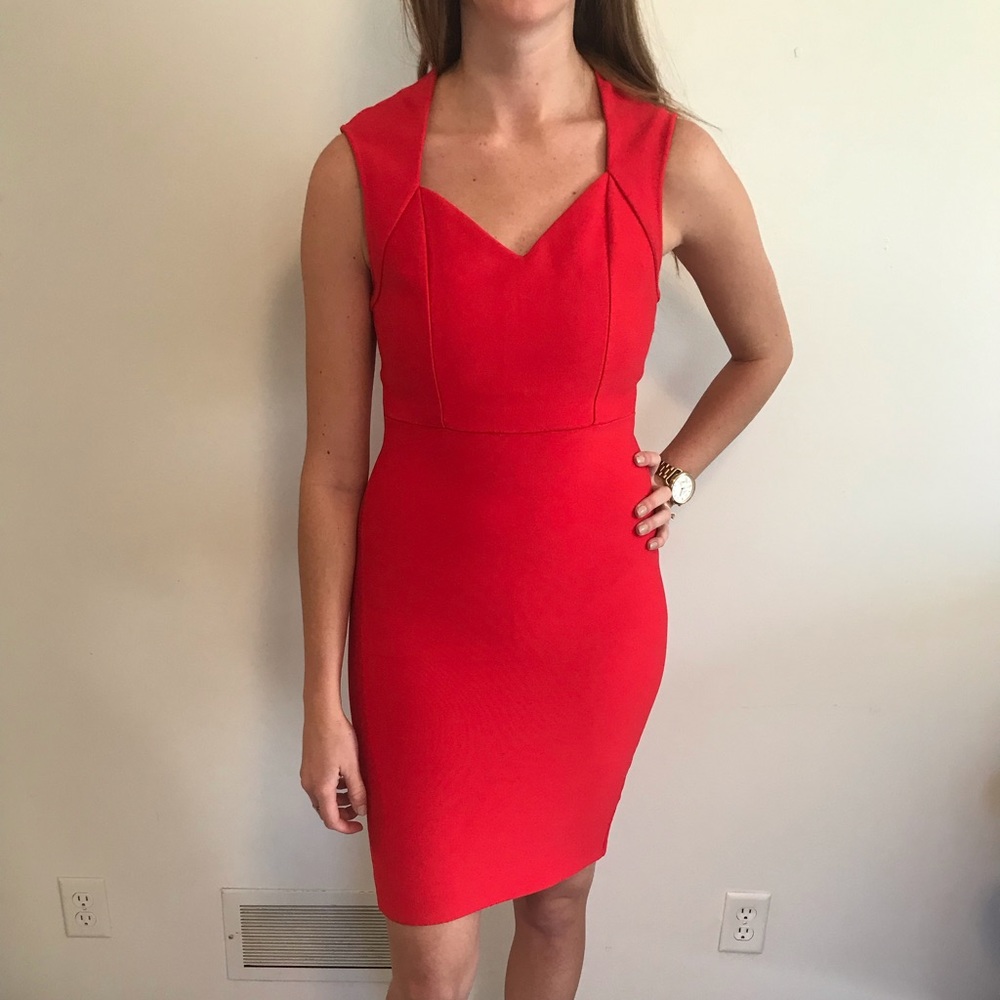 Red bodycon dress